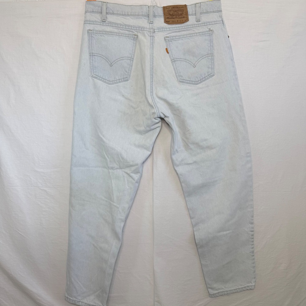 Levi's 550 Jeans Mens 36x30 Light Wash Good Vintage Orange Tab Made in USA‎